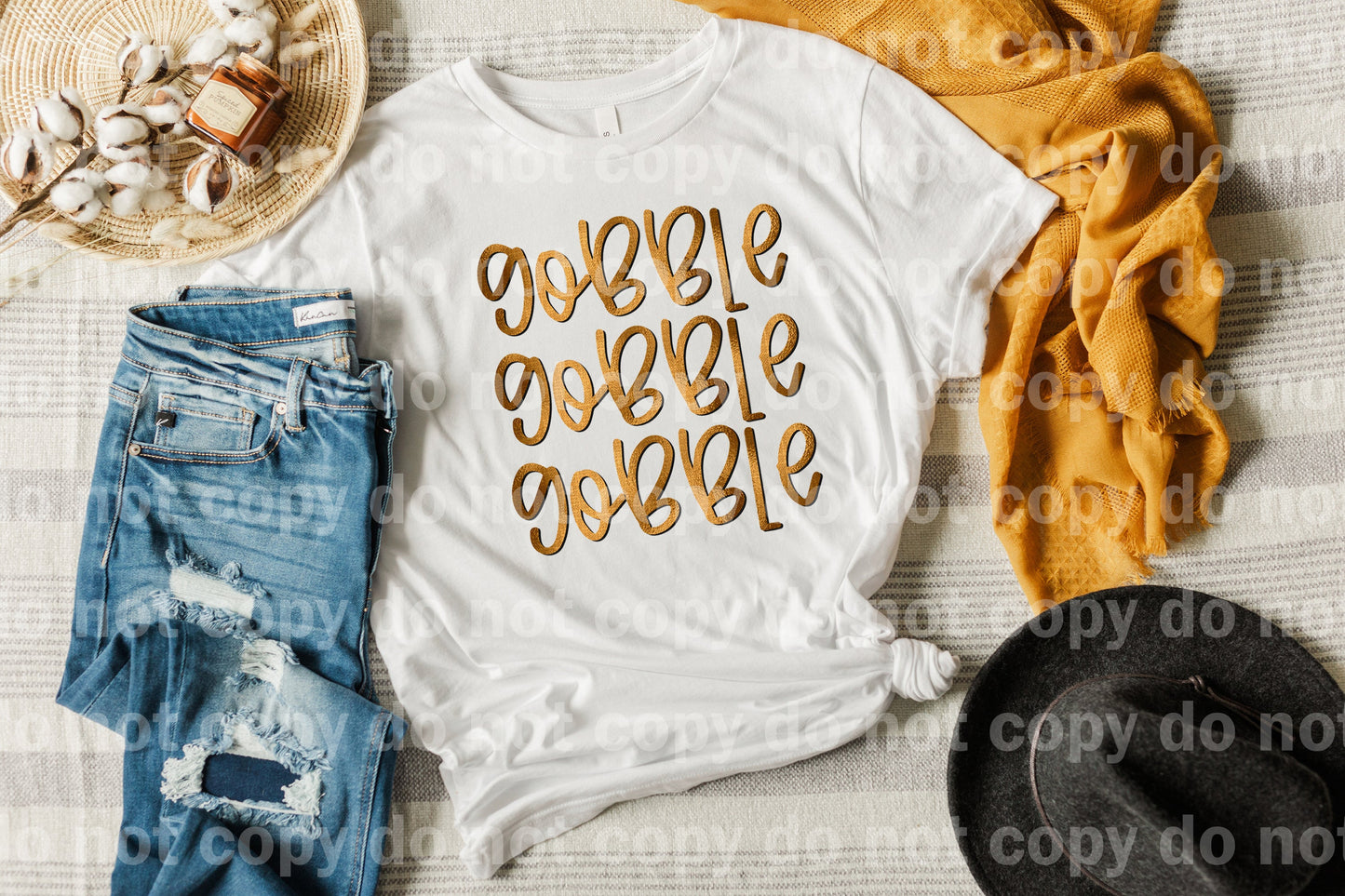 Gobble Gobble Gobble Gold Dream Print or Sublimation Print