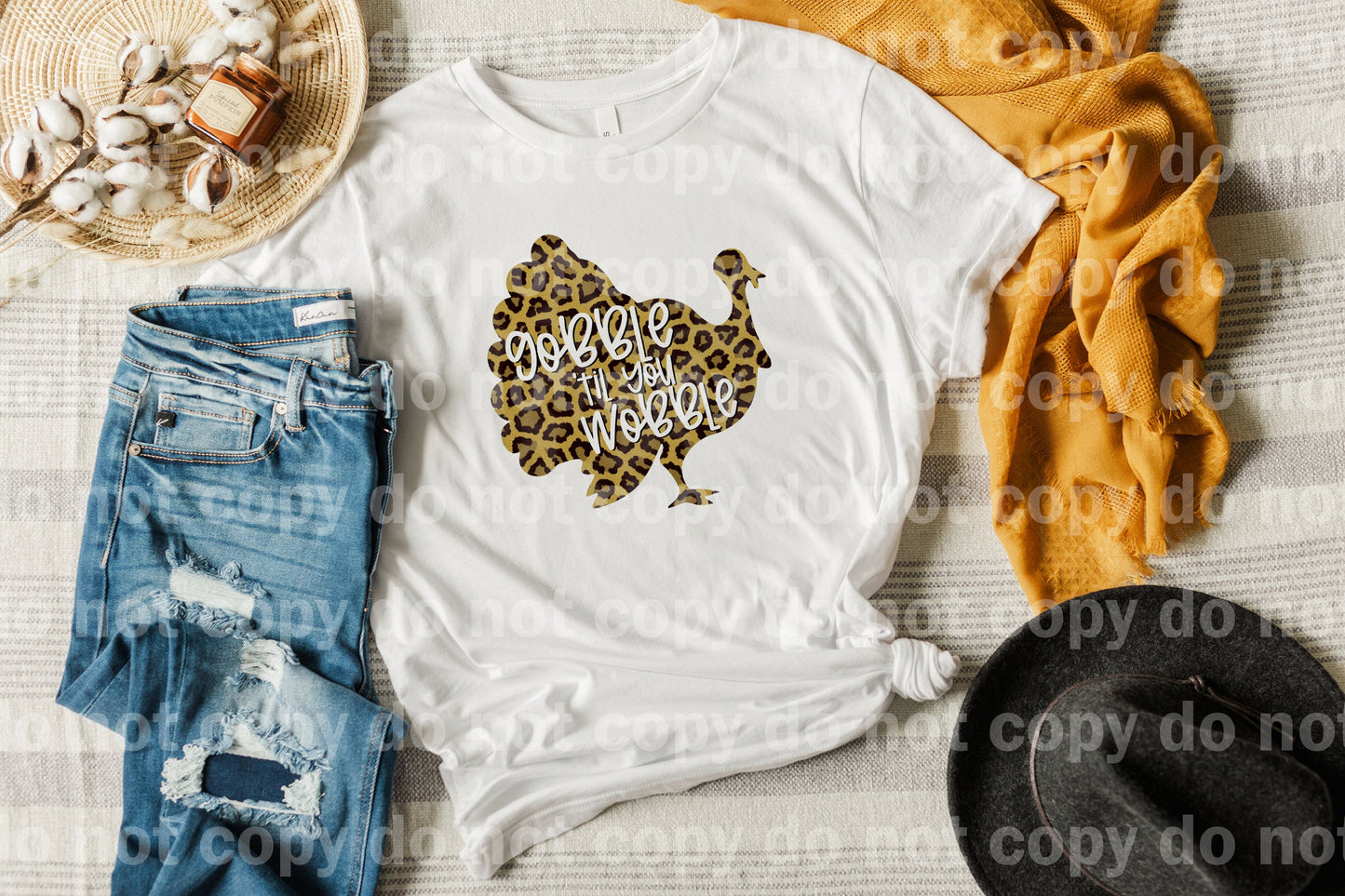 Gobble Til You Wobble Leopard Turkey Dream Print or Sublimation Print