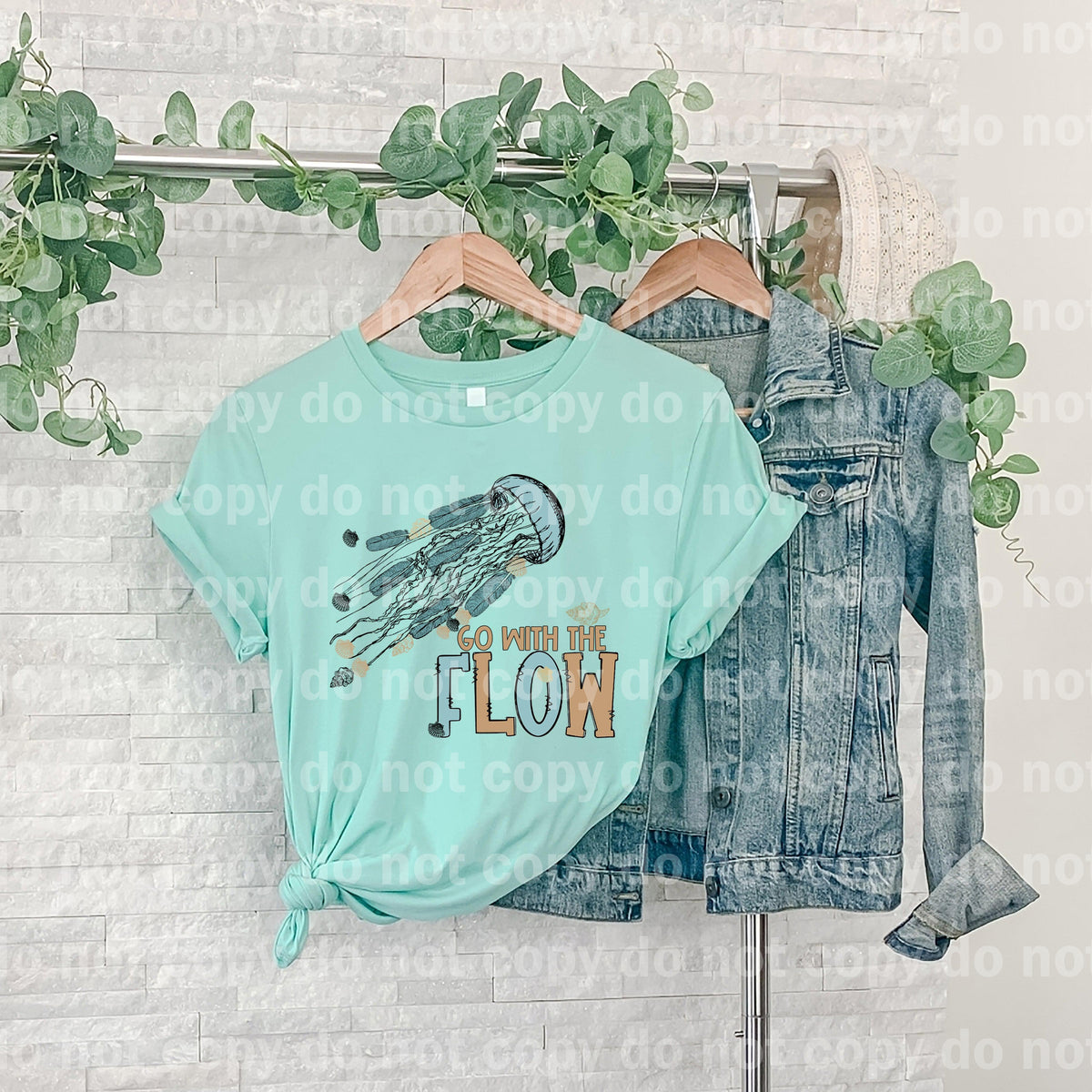 Go With The Flow Feathers Dream print transfer