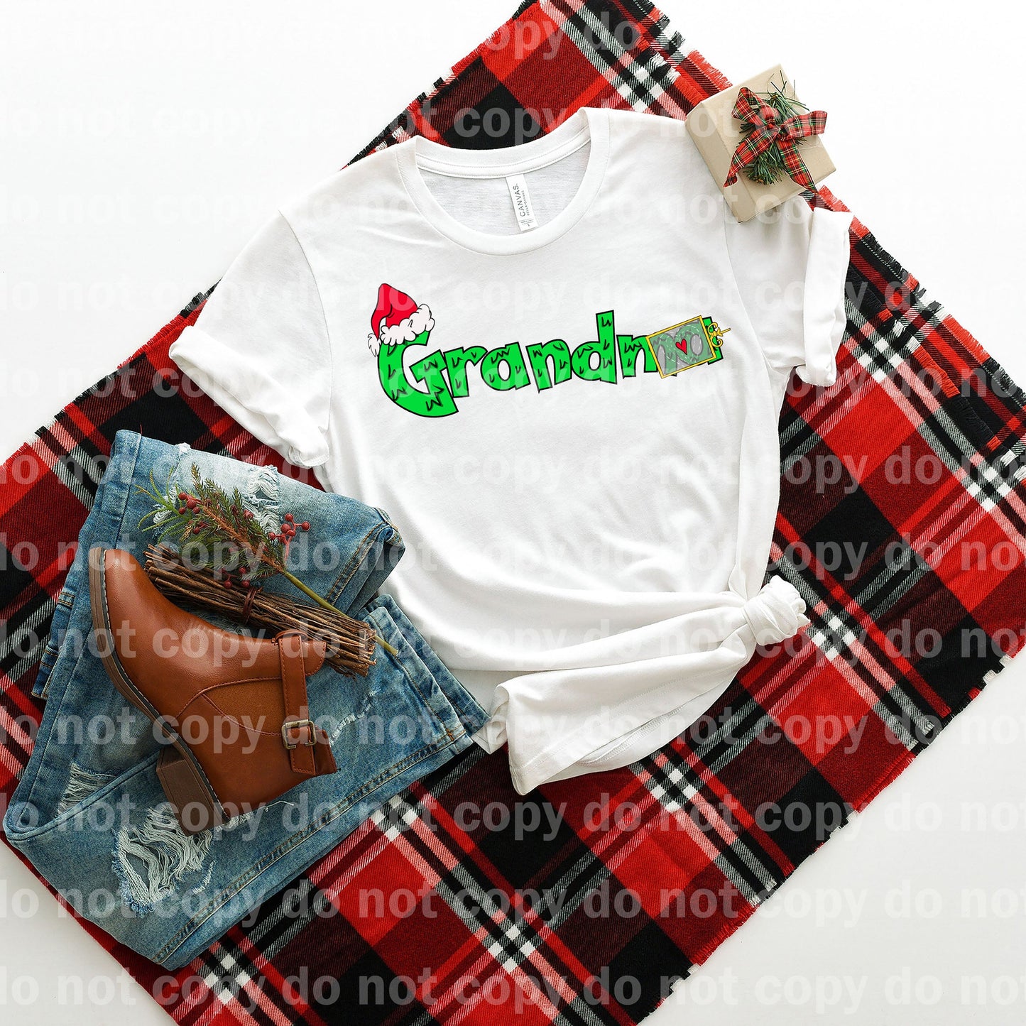 Impresión de ensueño o impresión de sublimación de Grandma Santa Hat