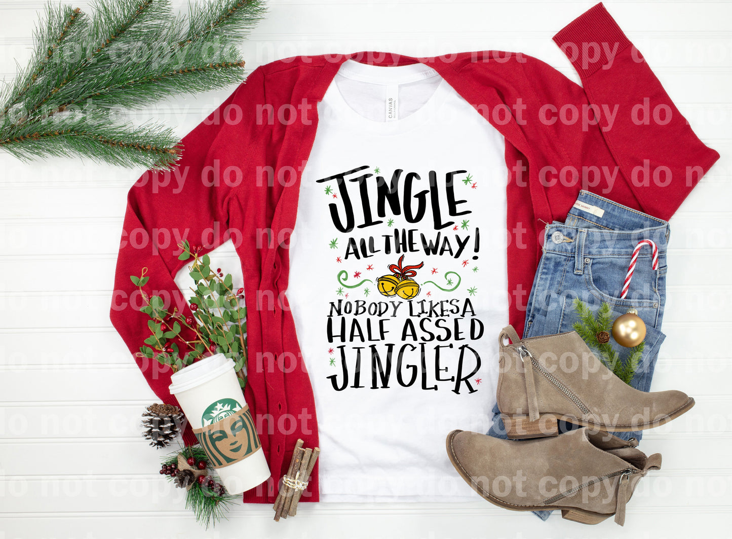 Jingle All The Way a nadie le gusta una impresión de Jingler Dream a medias o una impresión de sublimación