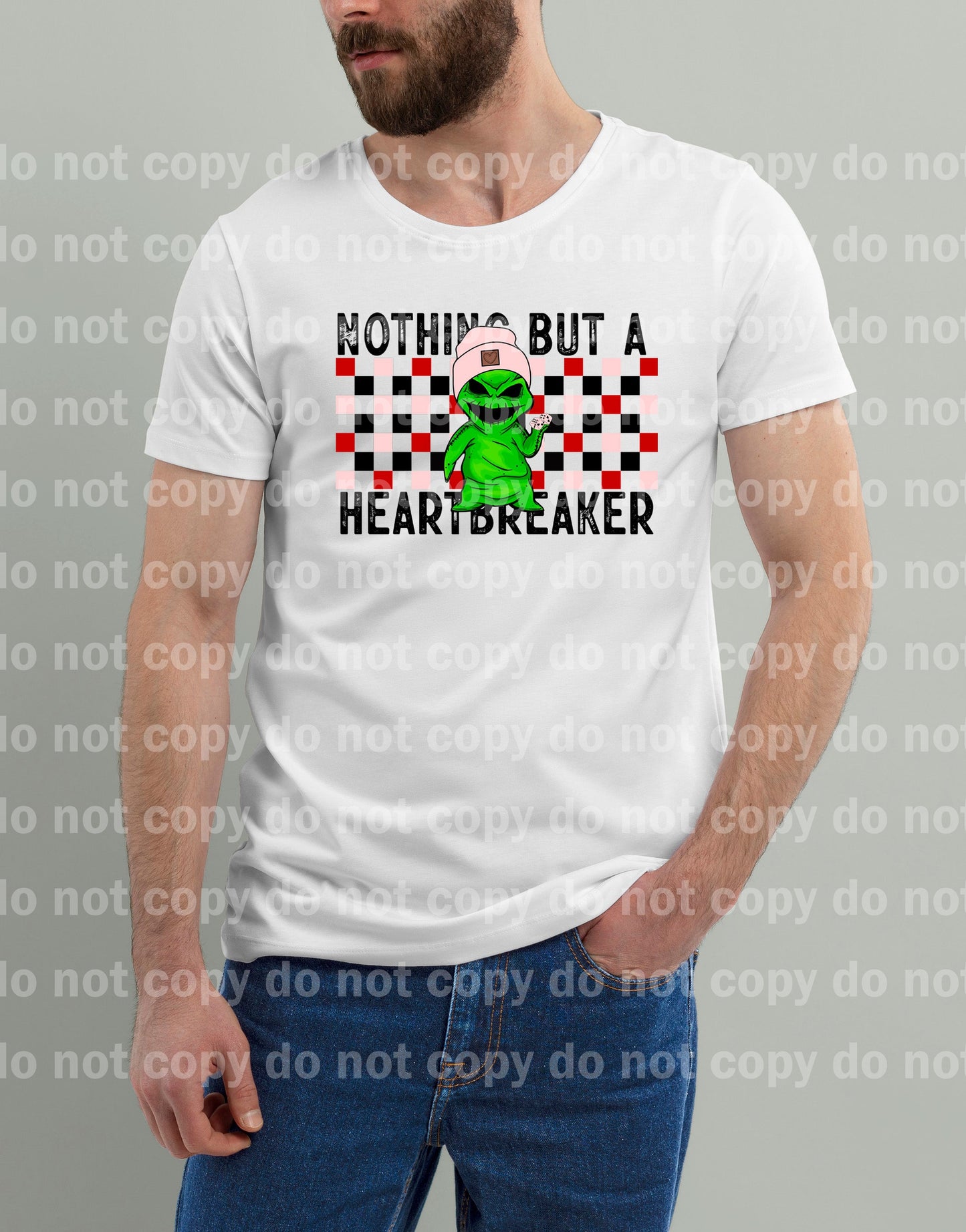 Nothing But A Heartbreaker Pink Beanie Distressed Dream Print or Sublimation Print