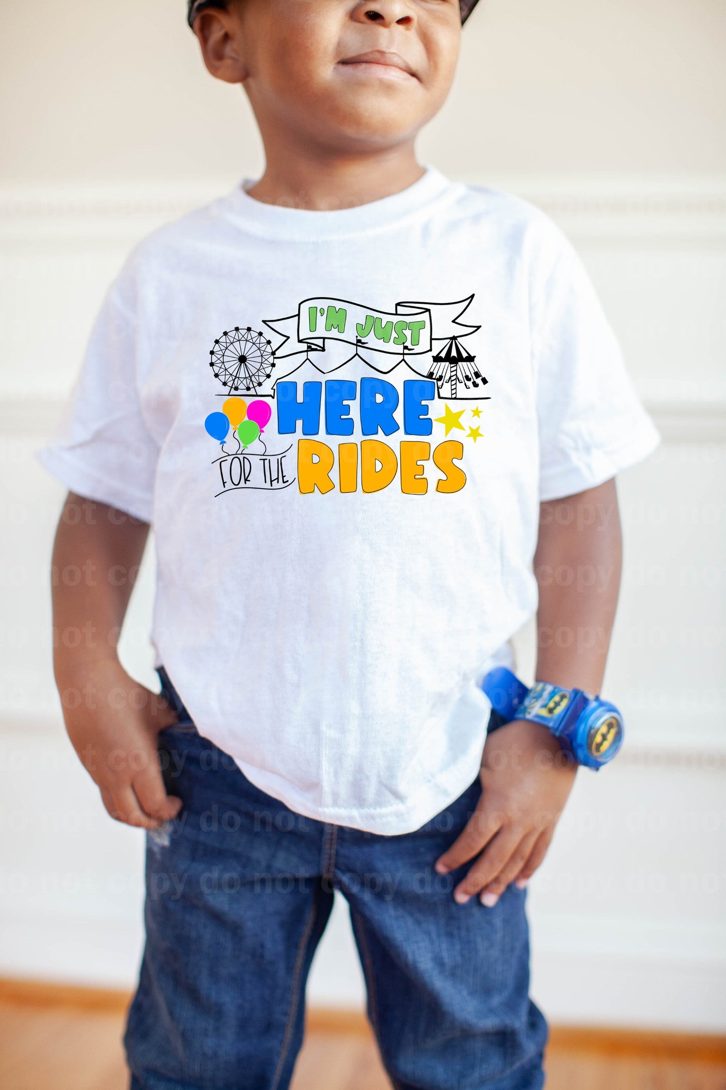 I'm Just Here For The Rides Full Color/One Color Dream Print or Sublimation Print