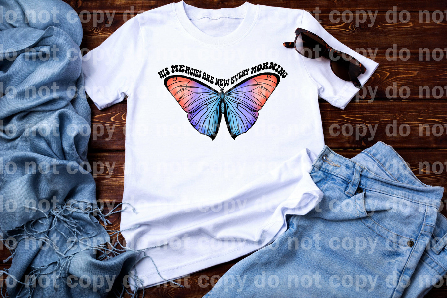 Sus misericordias son nuevas cada mañana Impresión de sueño de mariposa o impresión de sublimación