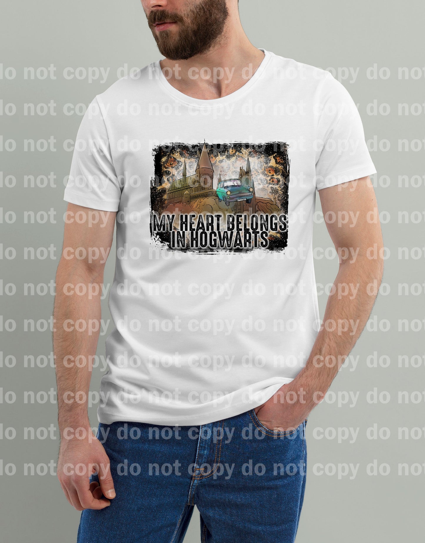 My Heart Belongs In Hogwarts Distressed Dream Print or Sublimation Print