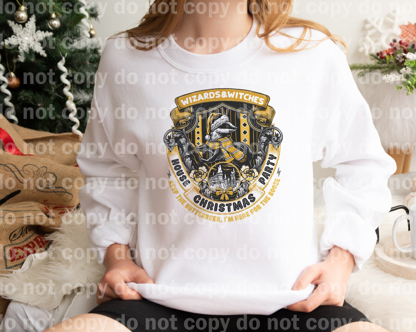 House Christmas Party Badger Dream Print or Sublimation Print