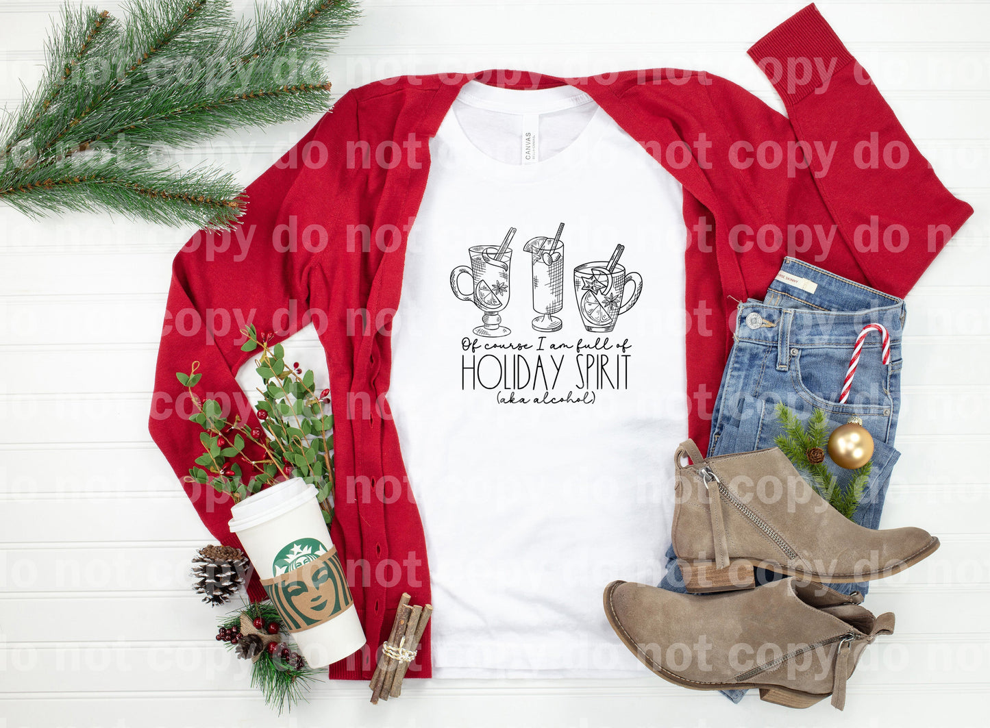 Of Course I Am Full Of Holiday Spirit Also Known As Alcohol Full Color/One Color Dream Print or Sublimation Print