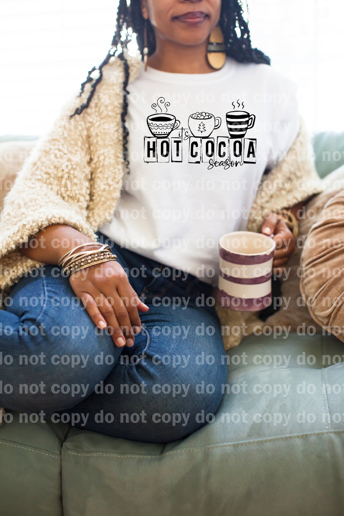 Hot Cocoa Season Full Color/One Color Dream Print or Sublimation Print