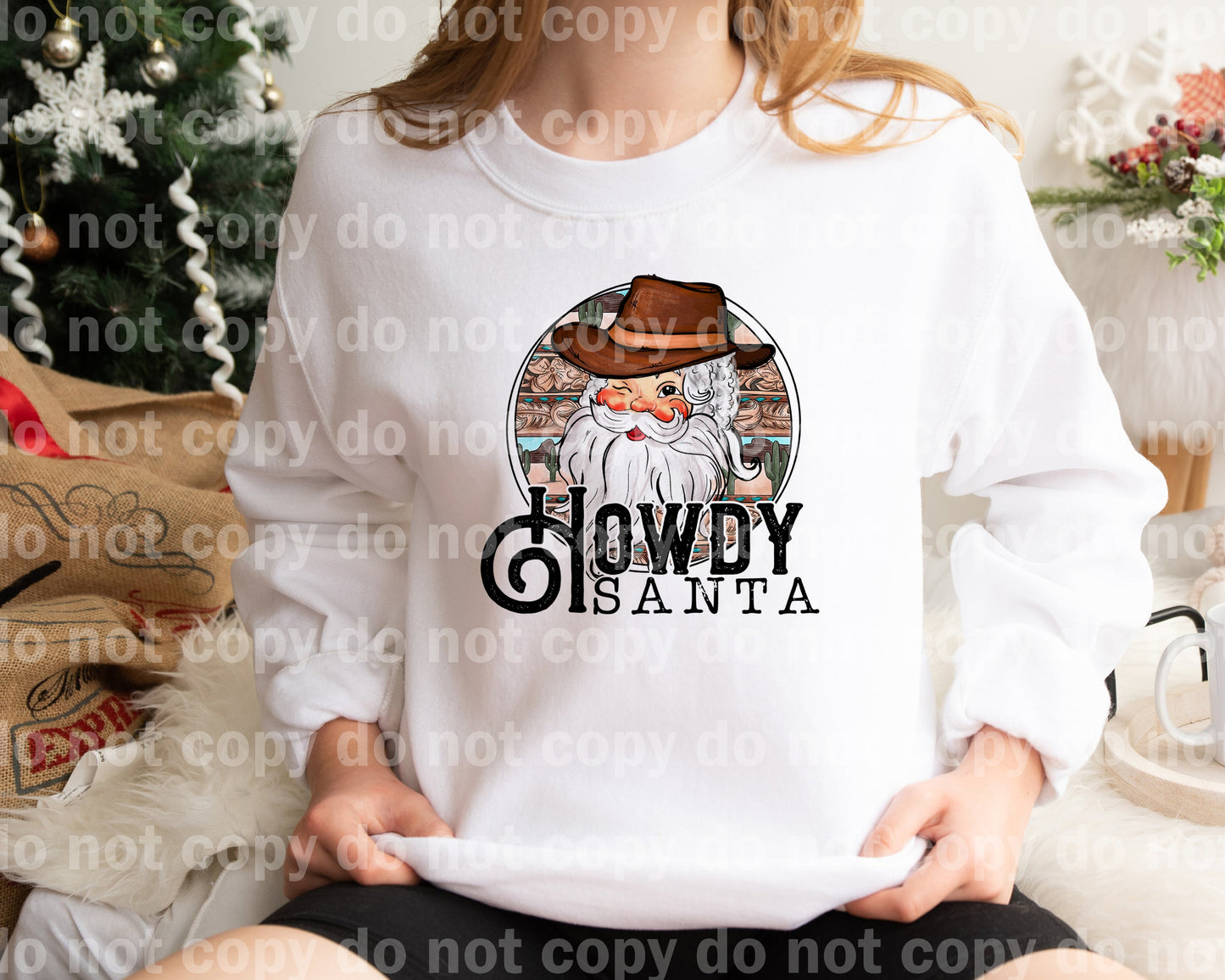 Howdy Santa Distressed Dream Print or Sublimation Print