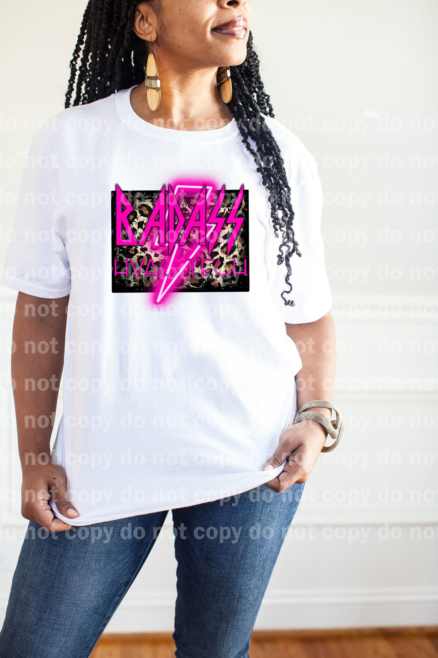 Badass Hvac Tech Pink Dream Print or Sublimation Print
