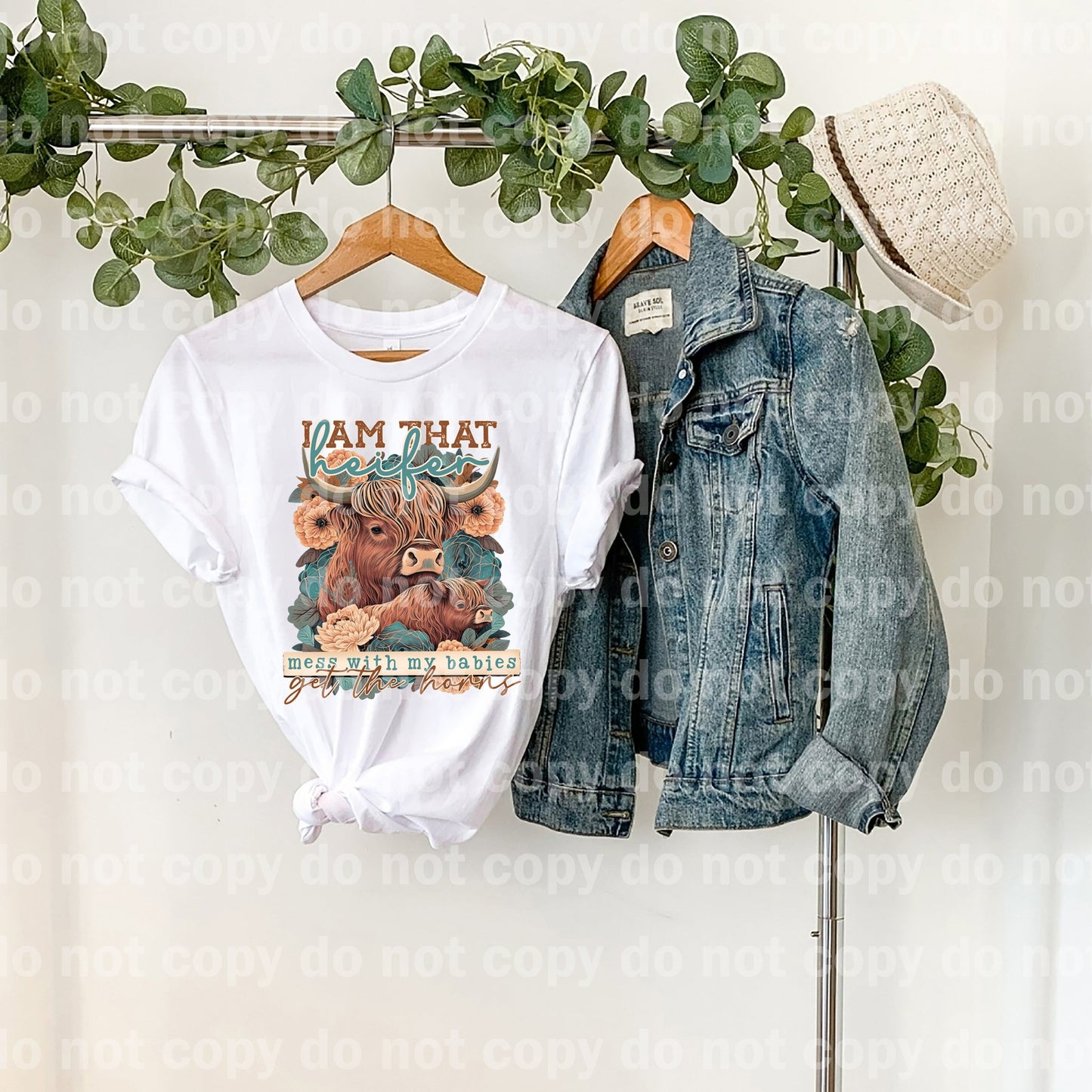 I Am That Heifer Mess With My Babies Get The Horns Dream Print or Sublimation Print