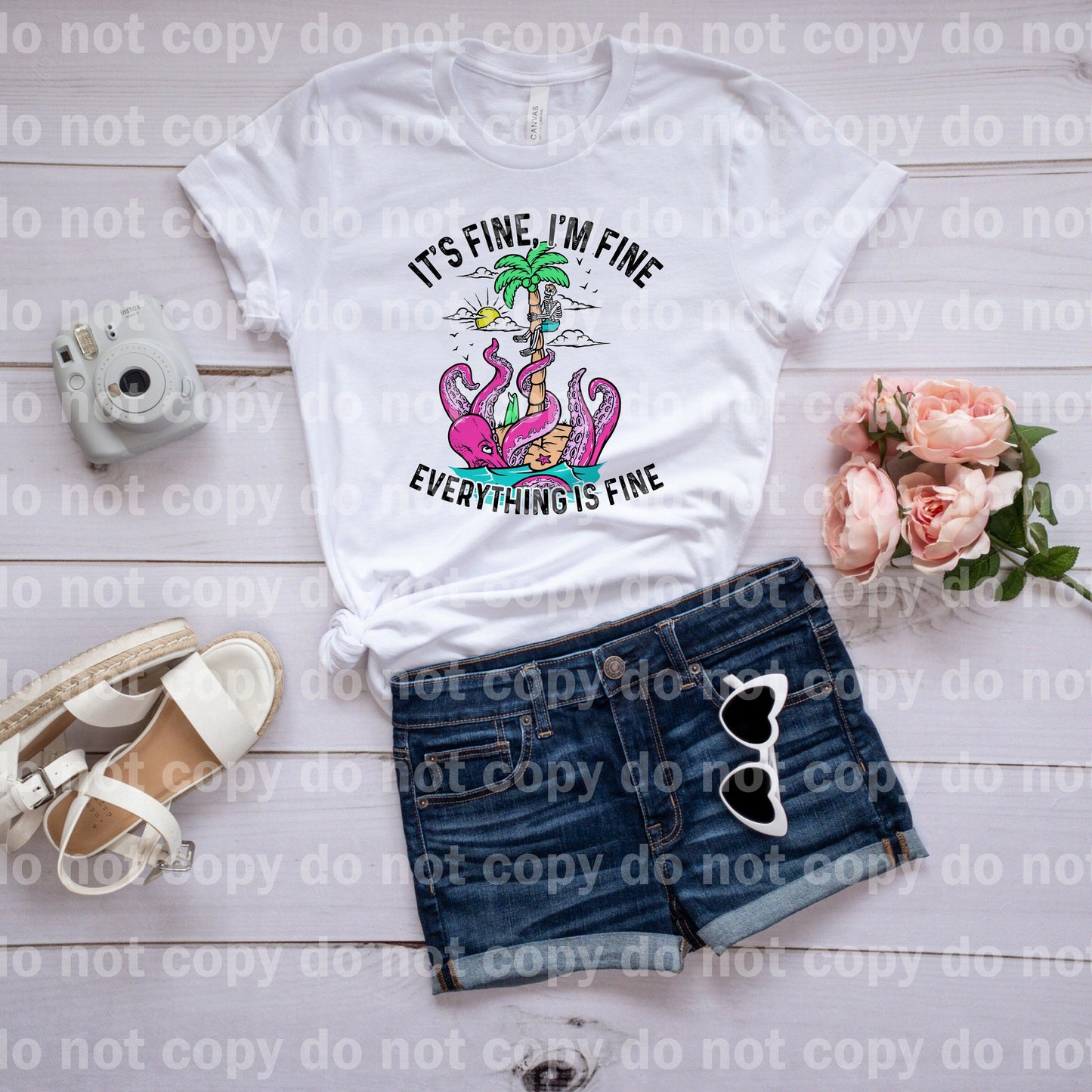 It's Fine I'm Fine Everything Is Fine Octopus Dream Print or Sublimation Print