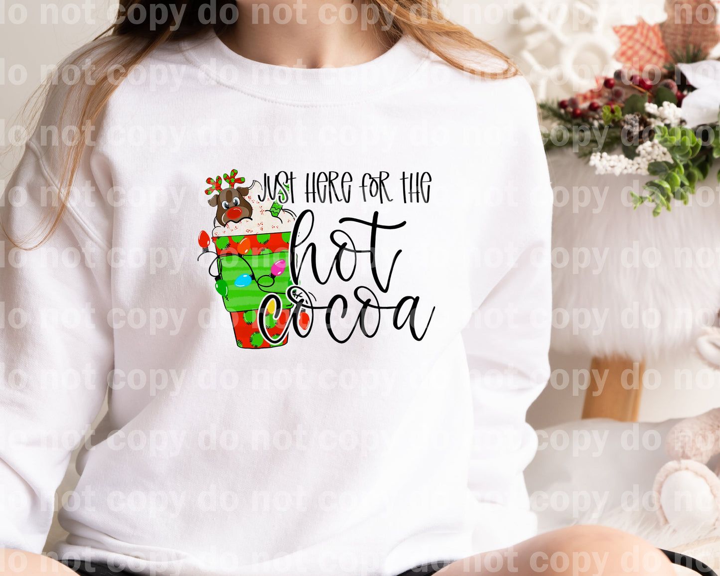 Just Here For The Hot Cocoa Dream Print or Sublimation Print