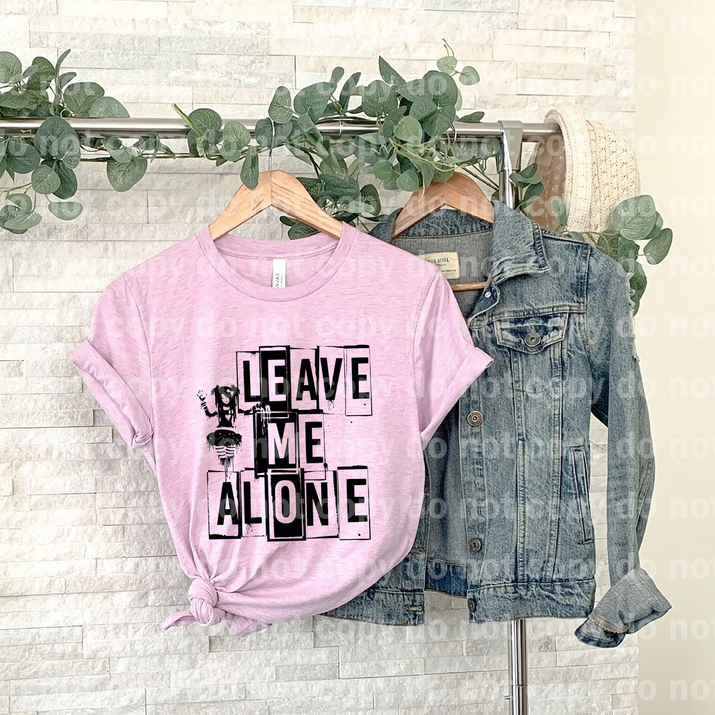 Leave Me Alone Emo Girl Dream print transfer
