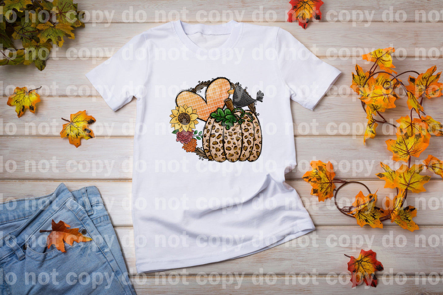 Leopard Print Fall Pumpkin Dream Print or Sublimation Print