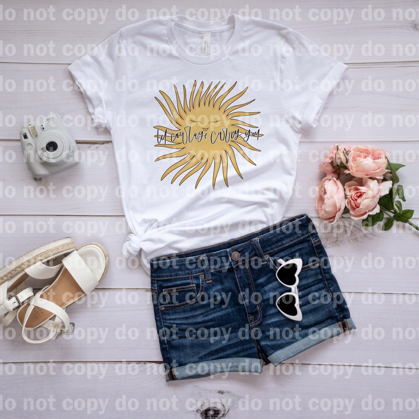Let Courage Carry You Smile Sun Dream Print or Sublimation Print