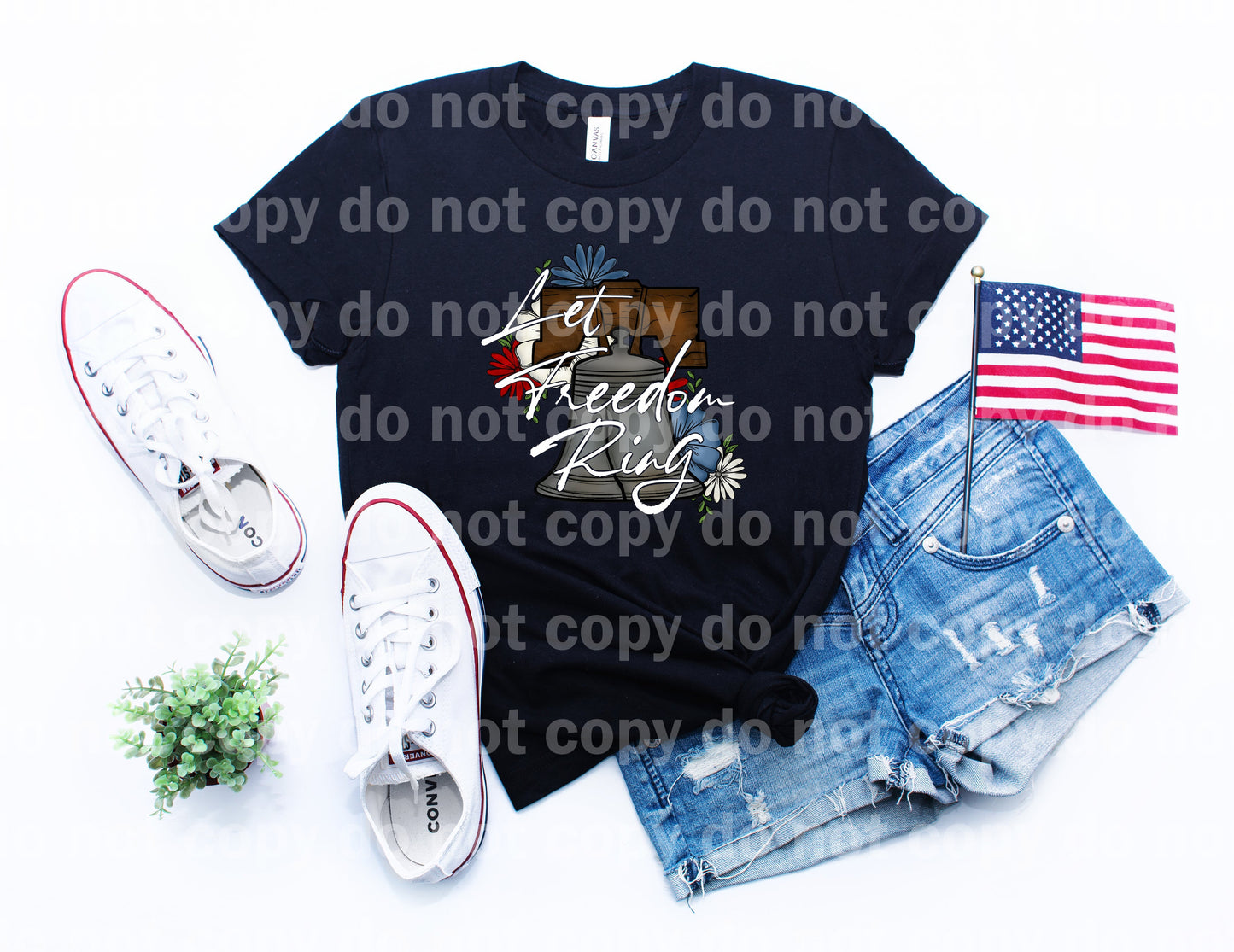 Let Freedom Ring Black/White Dream Print or Sublimation Print