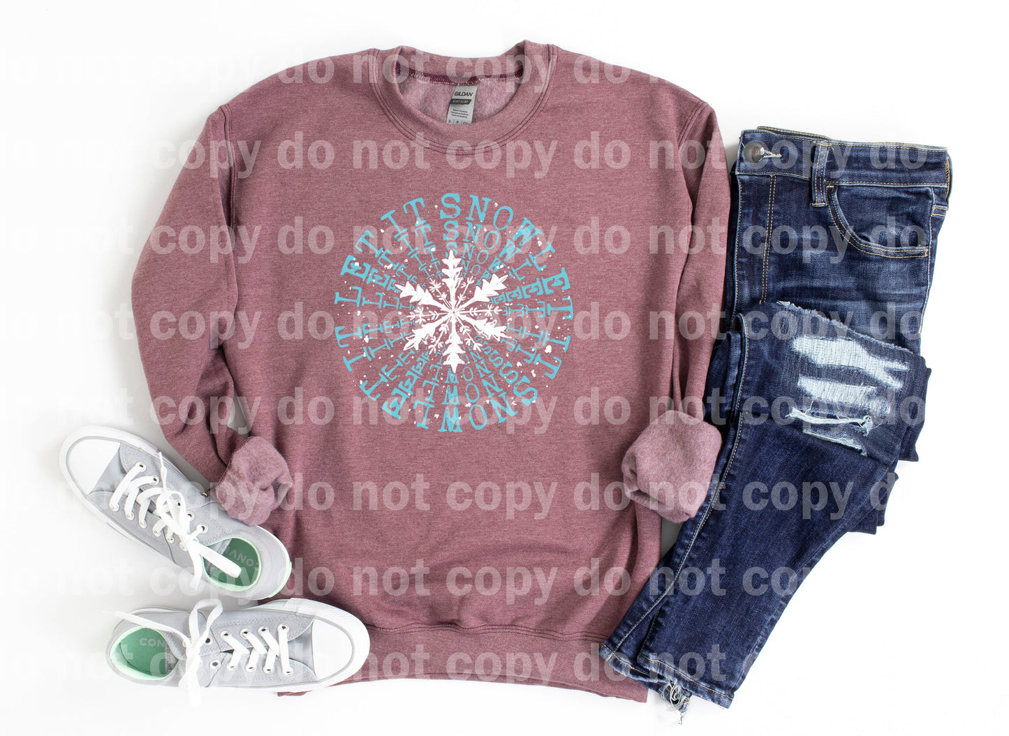 Let It Snow Circle White Dream Print