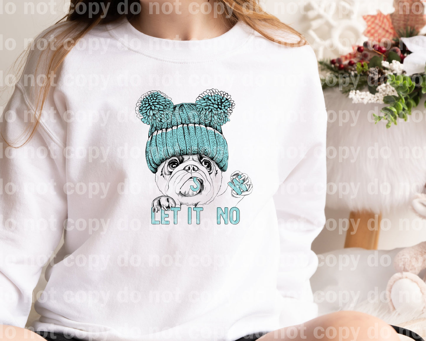 Let It Snow Dog Blue Dream Impresión o Impresión por Sublimación