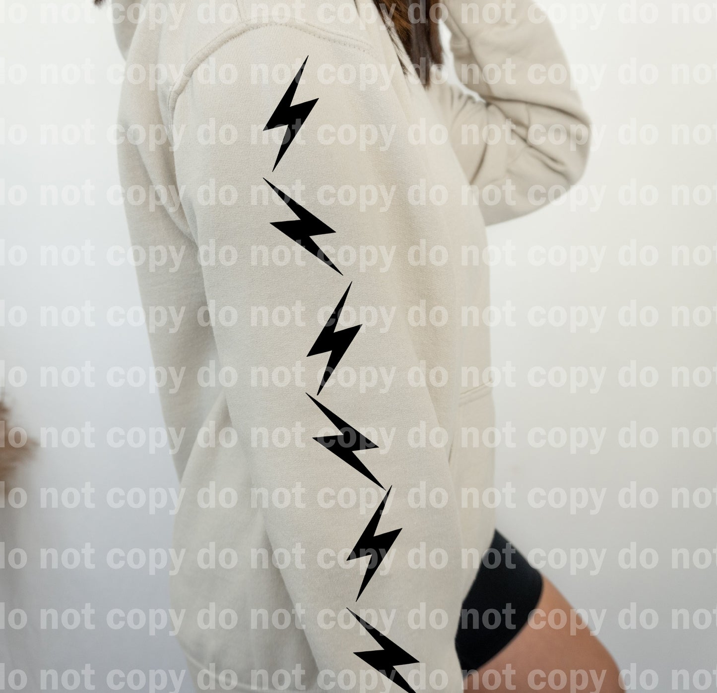 Mama Skellie Hand With Optional Two Rows Lightning Bolt Sleeve Design Dream Print or Sublimation Print