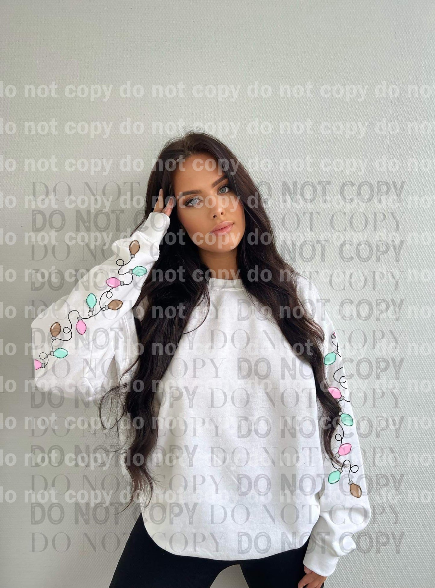 Very Merry Christmas Lights with Sleeve Design Dream Print or Sublimation Print