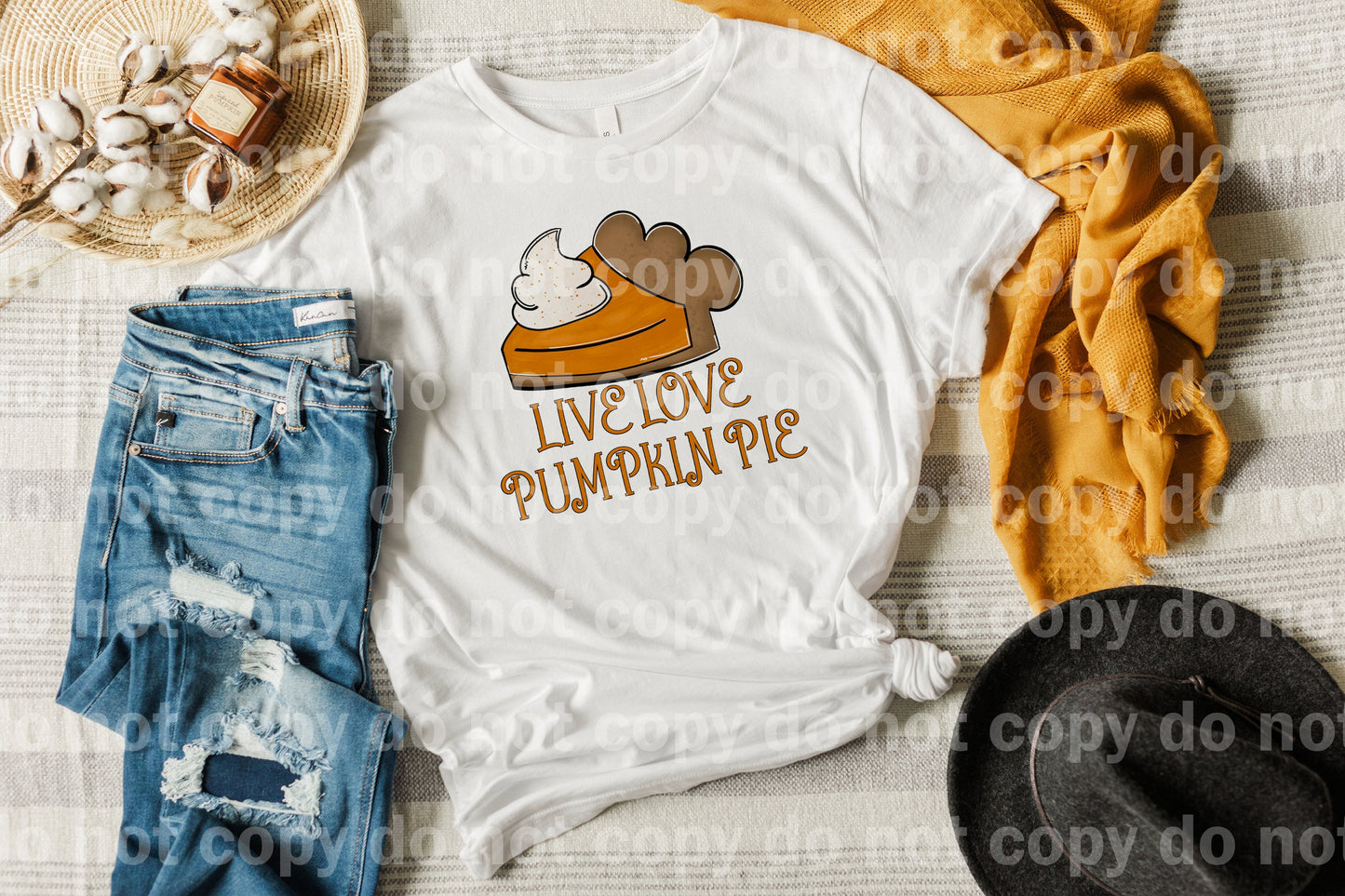 Live Love Pumpkin Pie Dream Impresión o Impresión de Sublimación