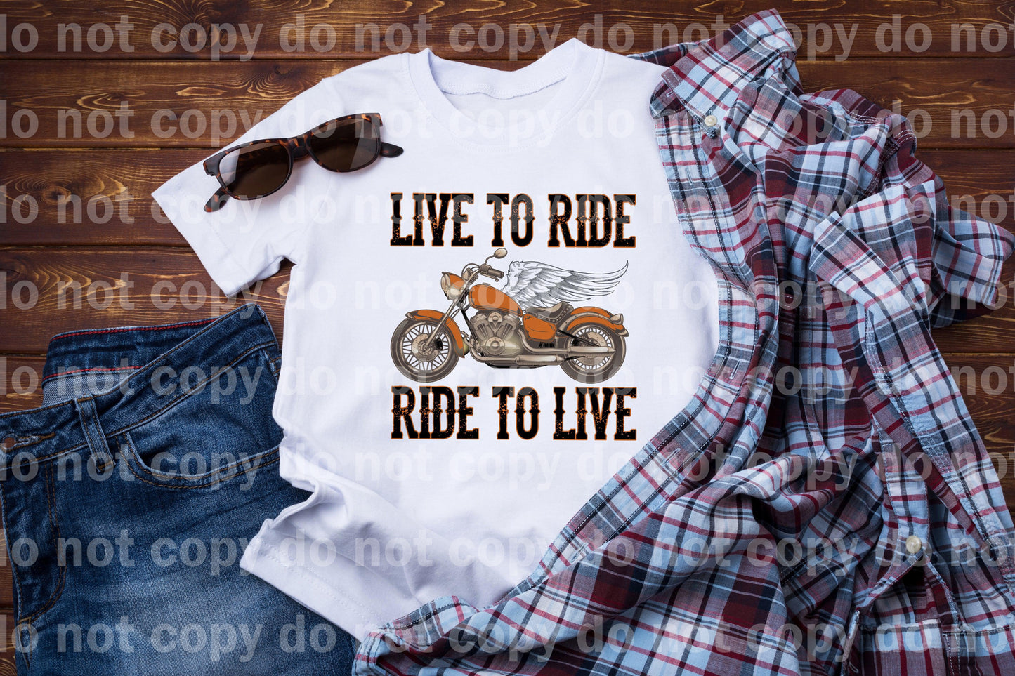 Live to Ride, Ride to Live Motorcycle Dream Print or Sublimation Print