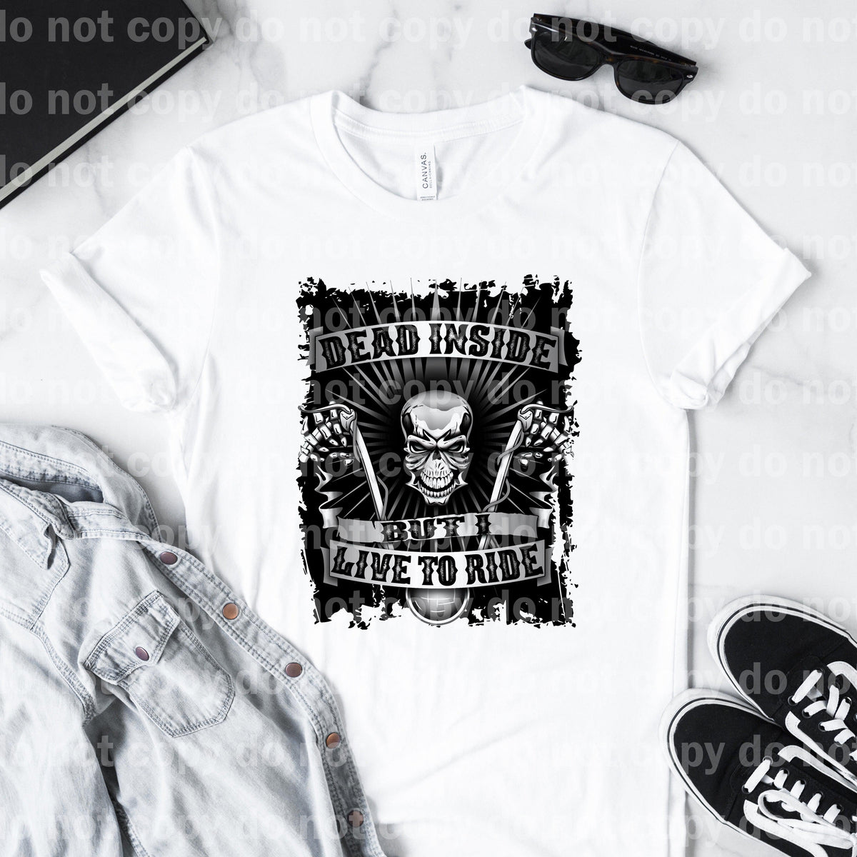 Dead Inside But I Live To Ride Dream Print or Sublimation Print