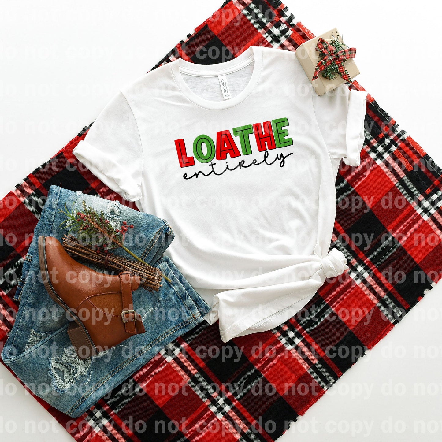 Loathe Entirely Black Inner Line Typography Dream Print or Sublimation Print