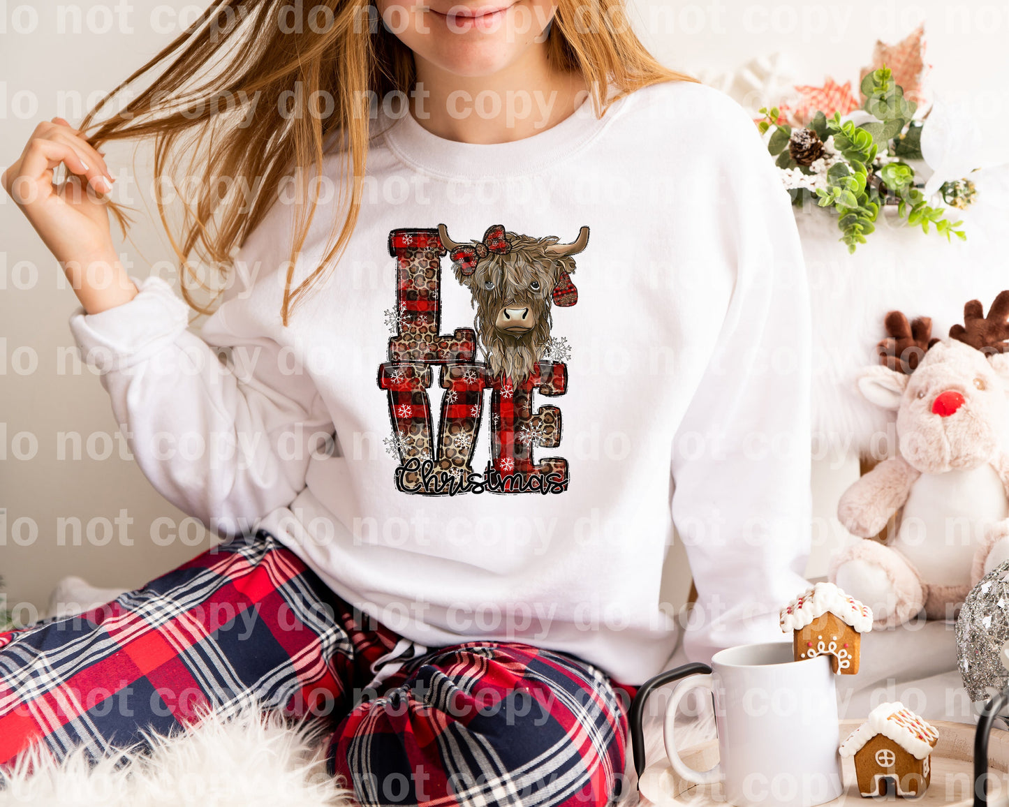 Amor Navidad Vaca Cuadros Sueño Estampado o Impresión por Sublimación