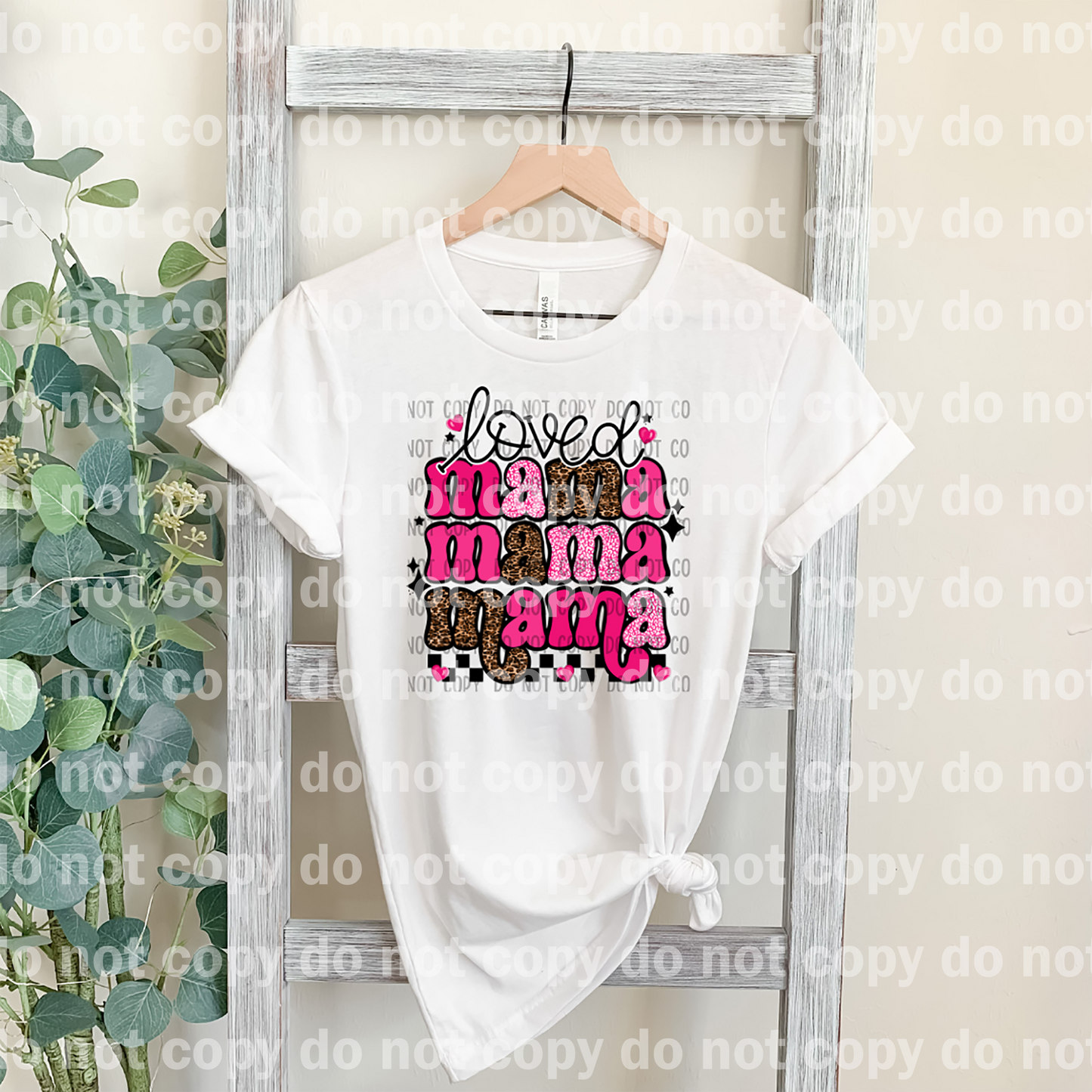 Loved Mama Glittery Pink Dream Print o Impresión por sublimación