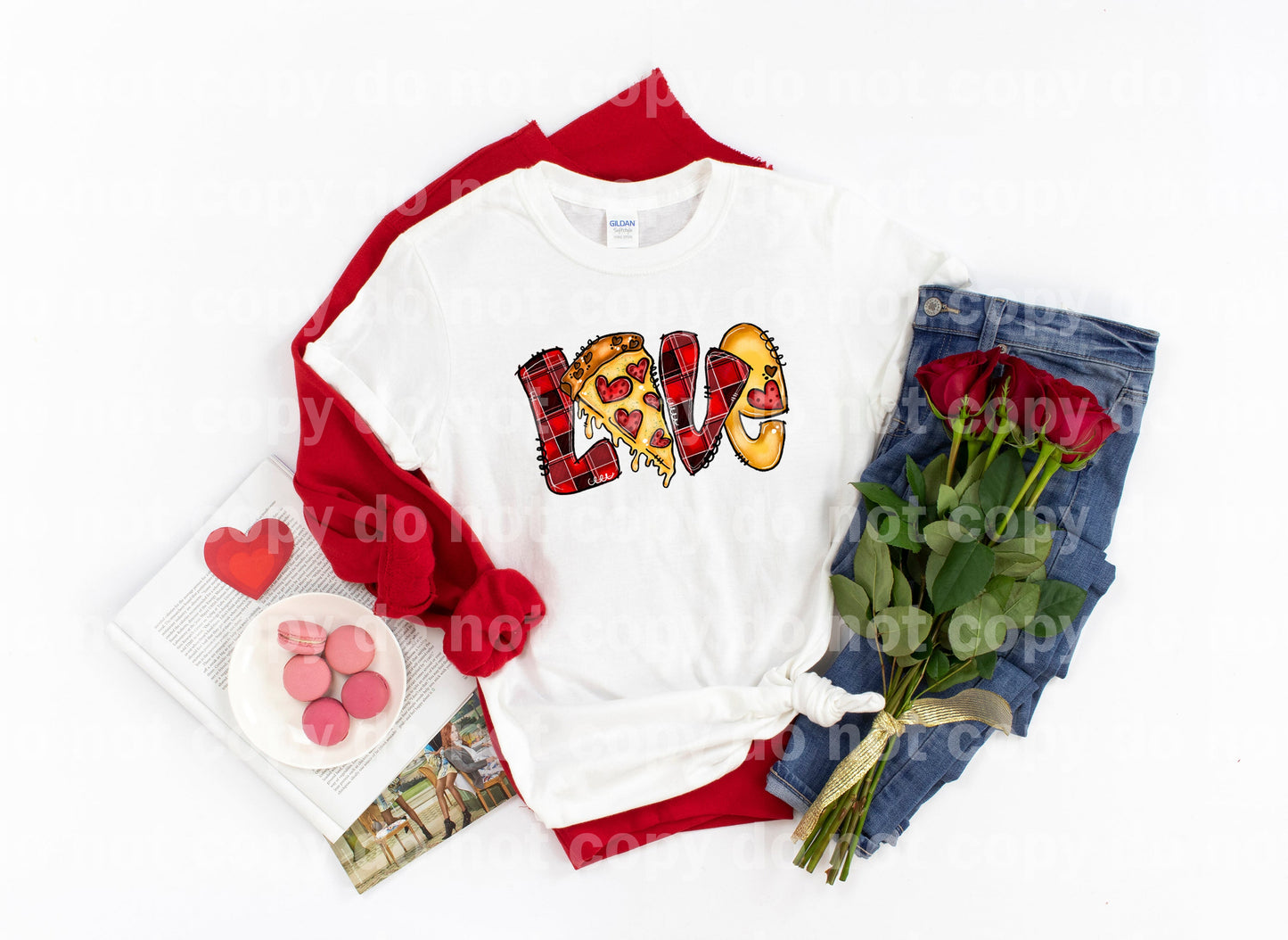Love Pizza Plaid Dream Print or Sublimation Print