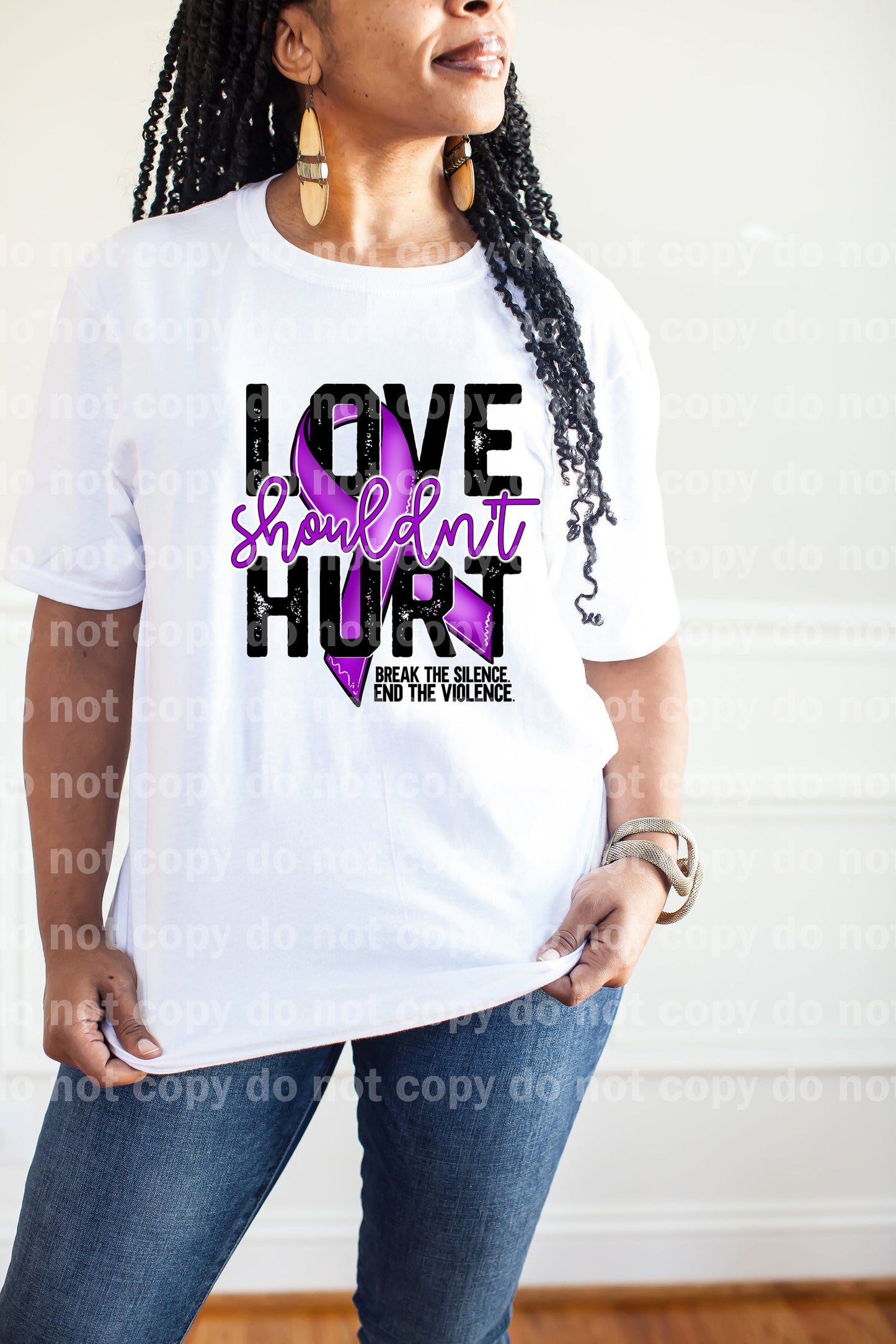 Love Shouldn't Hurt Break The Silence End The Violence Dream Print or Sublimation Print