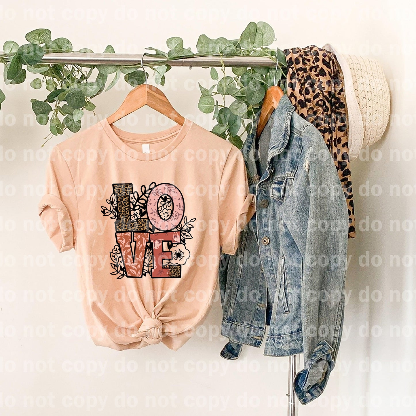Love Word Art Leopard Dream print transfer