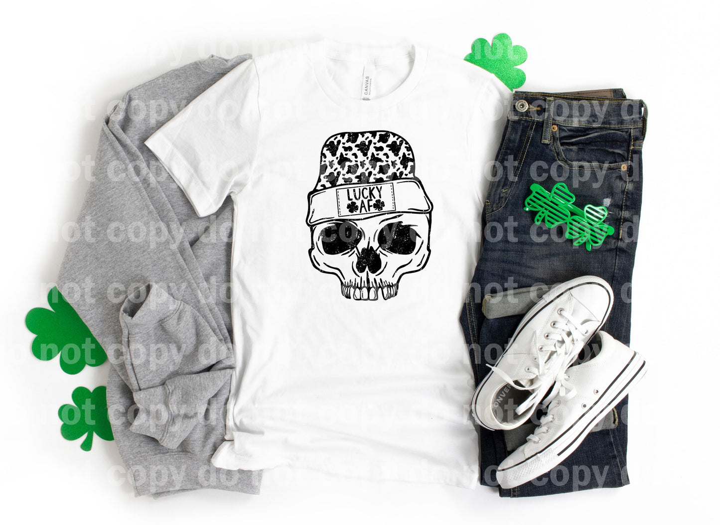 Lucky Af Cow Print Distressed Full Color/One Color Dream Print or Sublimation Print