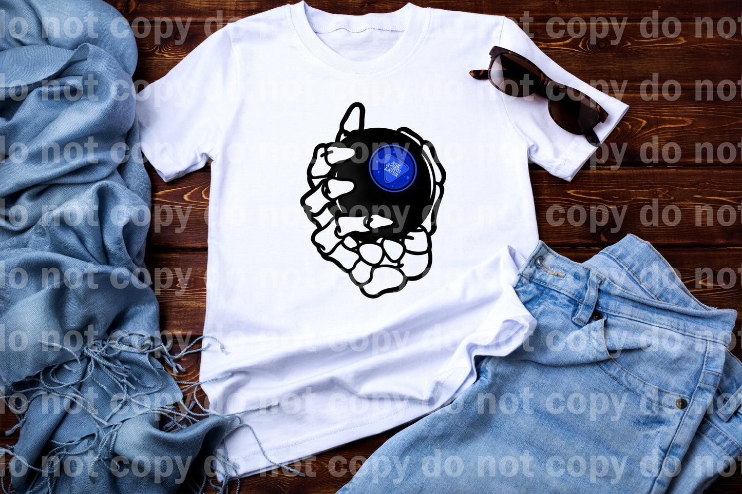 Magic 8 Ball Skellie Hand Ask Again Later Matching Set Dream Print or Sublimation Print