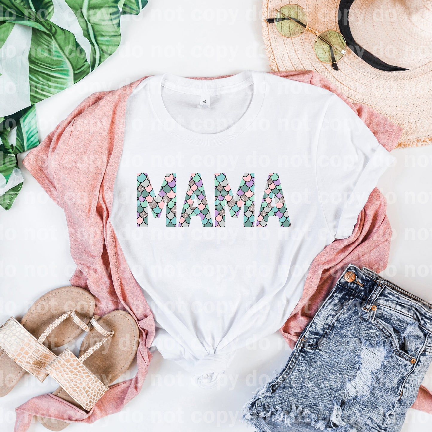 Mama Fish Scale Typography Dream Print or Sublimation Print