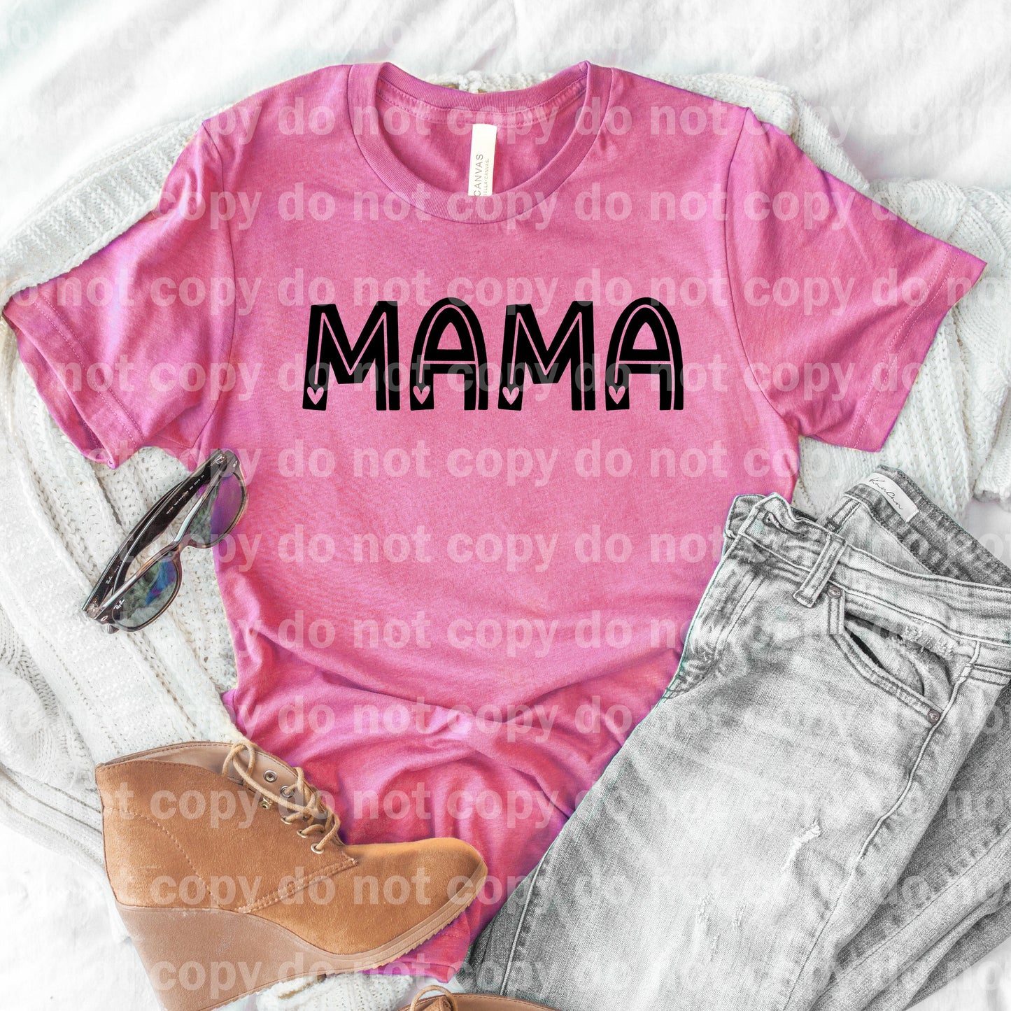 Mama Hearts Tipografía Dream Print o Sublimación Impresión