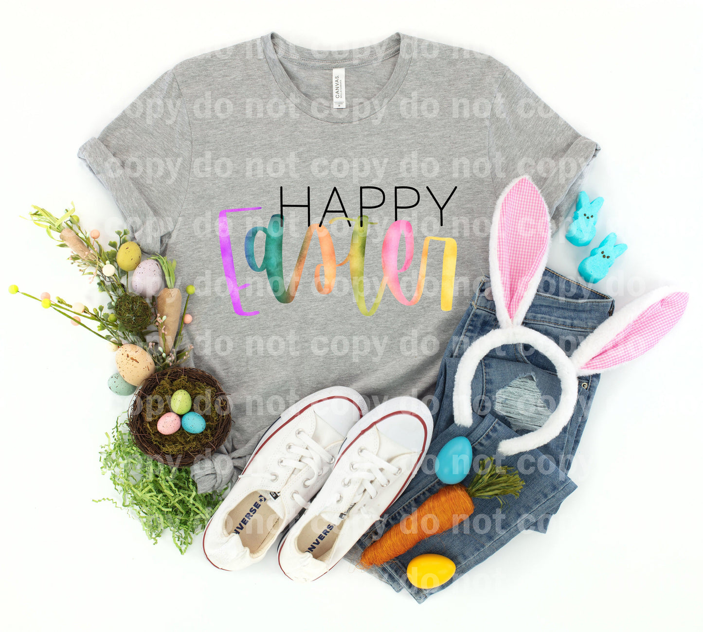 Transferencia de impresión Feliz Pascua Tipografía Sueño