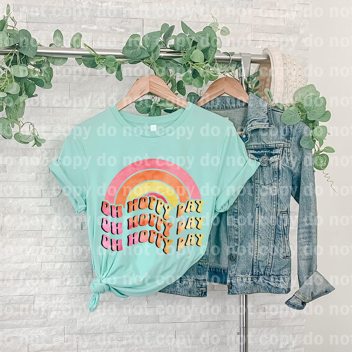 Oh Hoppy Day Rainbow Dream print transfer