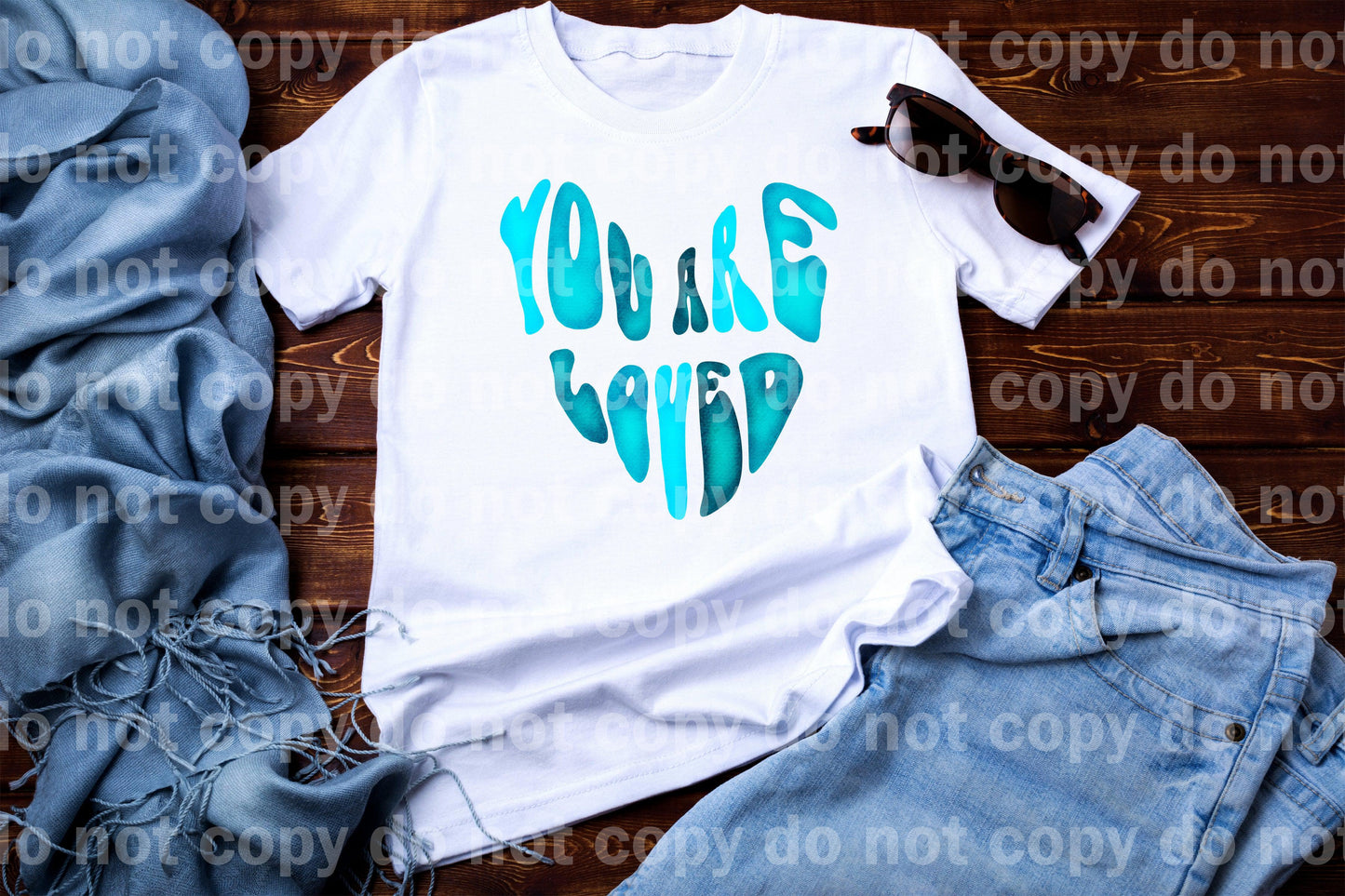 You are Loved Typography Heart Shape Dream Print or Sublimation Print
