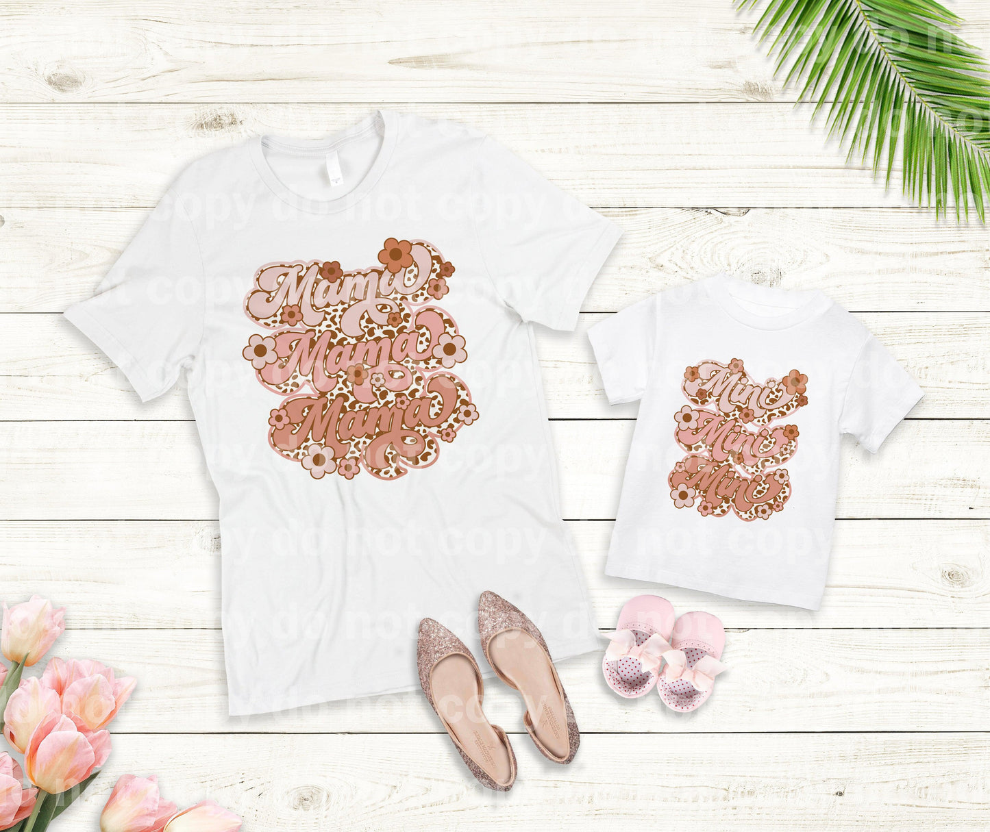 Mamá / Mini Leopardo Floral Sueño Estampado o Estampado por Sublimación