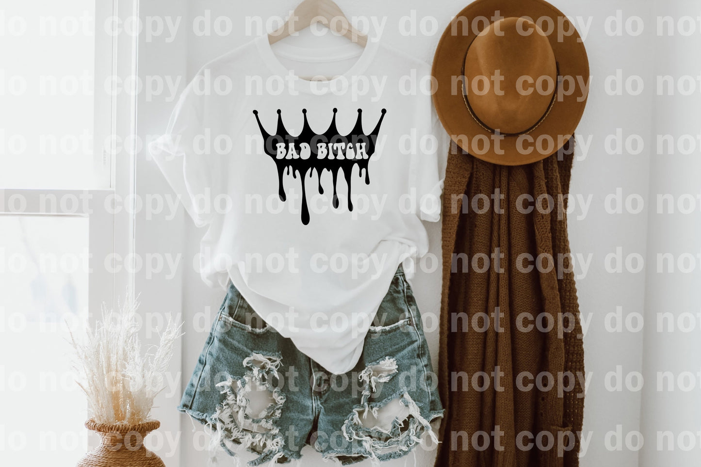 Bad Bitch Melting Crown Full Color/One Color Dream Print or Sublimation Print