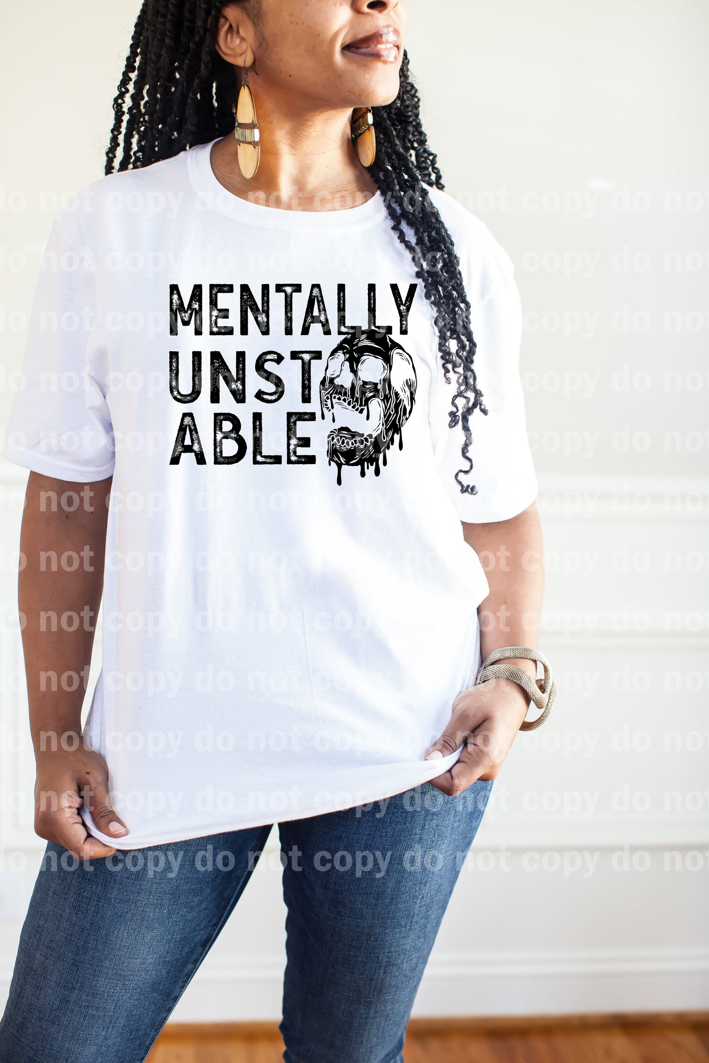 Mentally Unstable Drippy Skull Dream Print or Sublimation Print