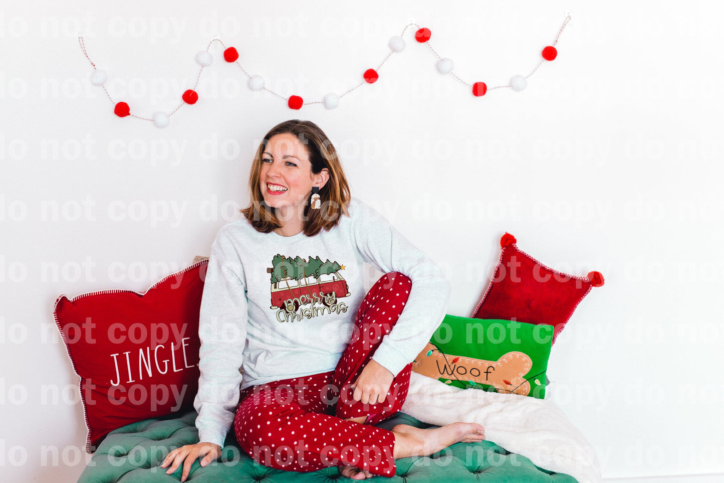 Merry Christmas Bus And Tree Dream Print or Sublimation Print