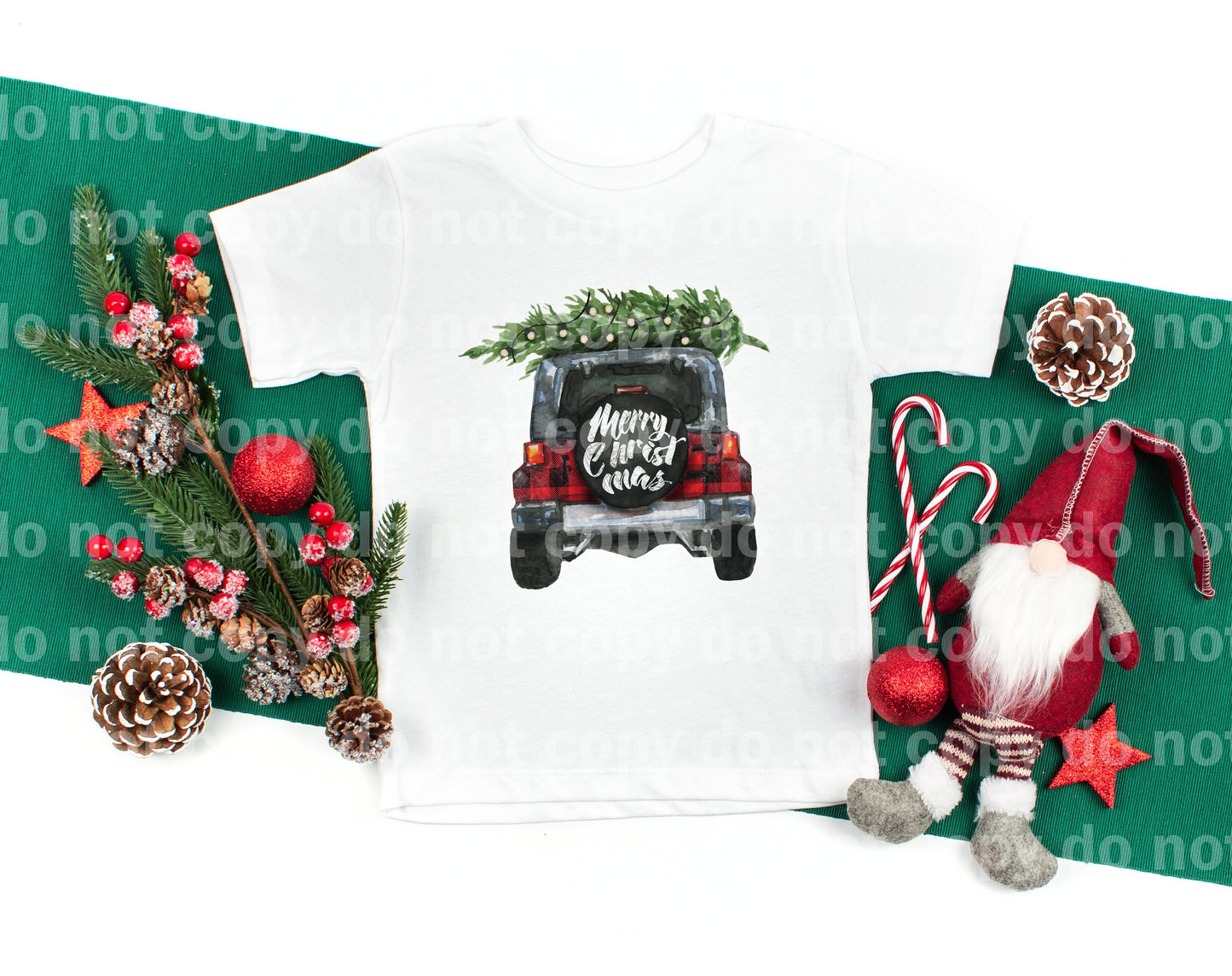 Feliz árbol de Navidad jeep Dream Print o Impresión por sublimación