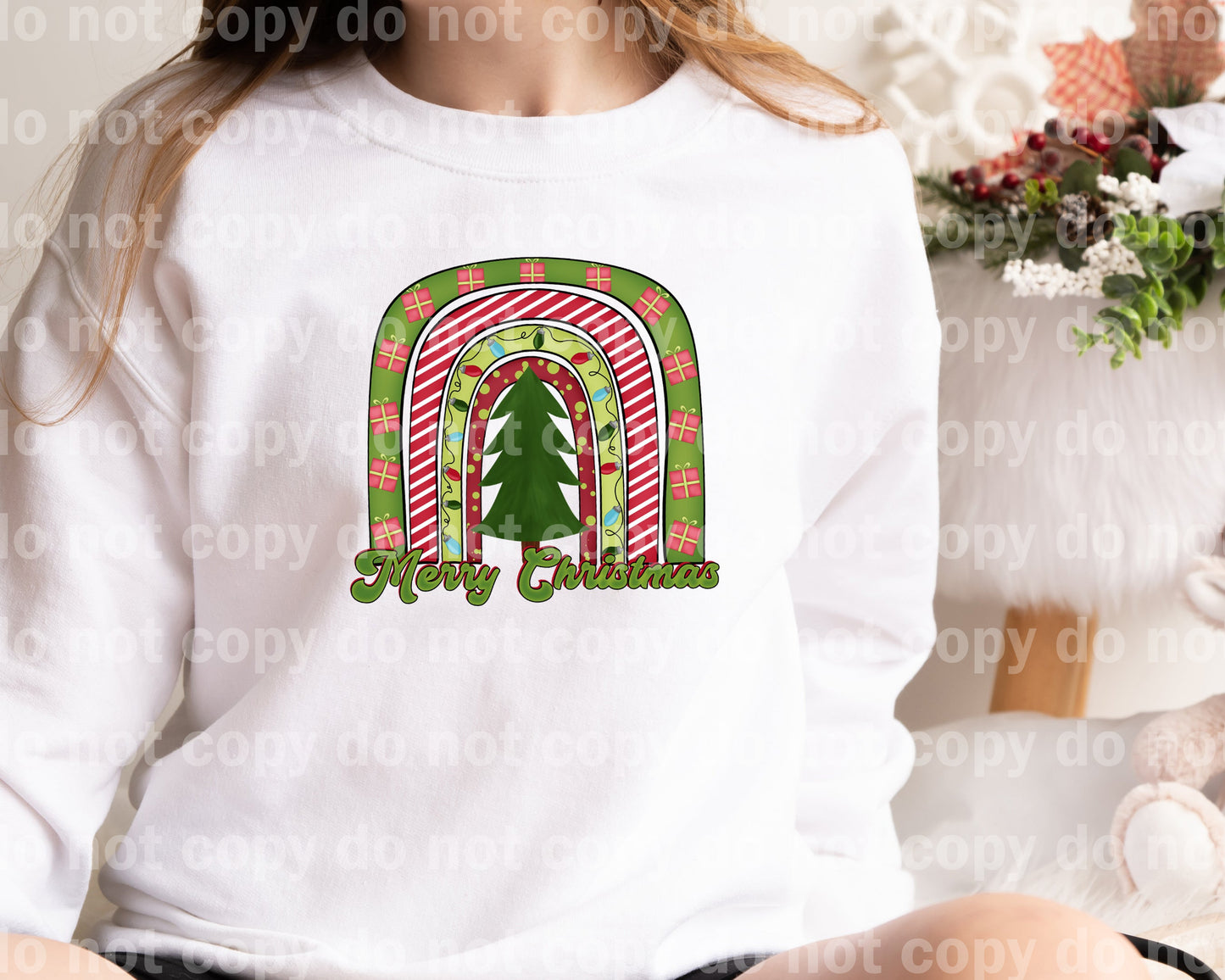 Merry Christmas Rainbow Dream Print or Sublimation Print
