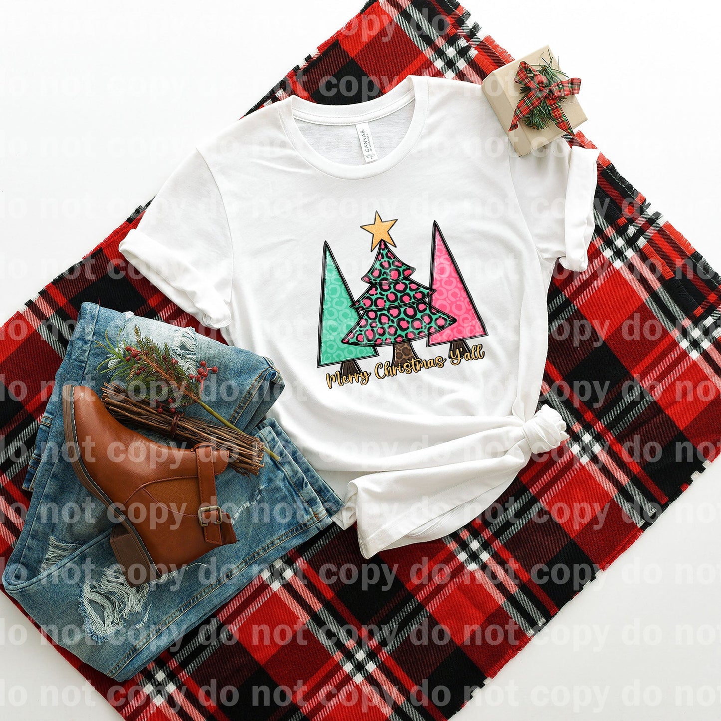 Merry Christmas Y'all Christmas Tree Dream Print or Sublimation Print