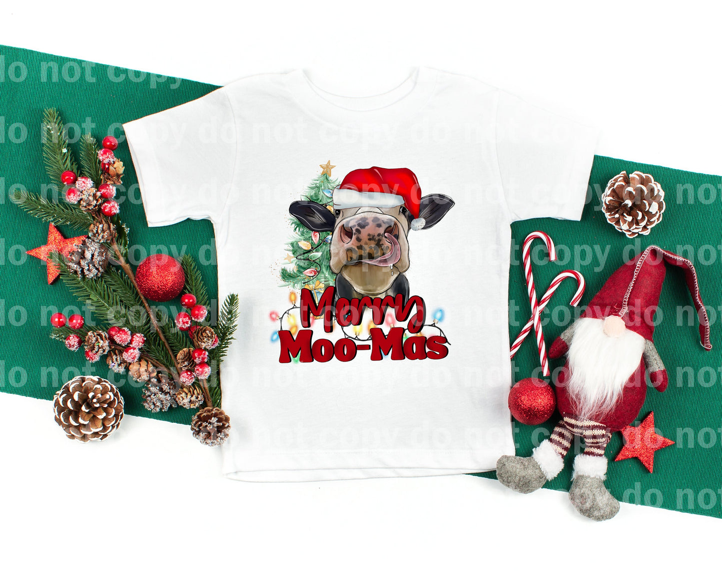 Impresión de sueño Merry Moo-Mas o impresión de sublimación