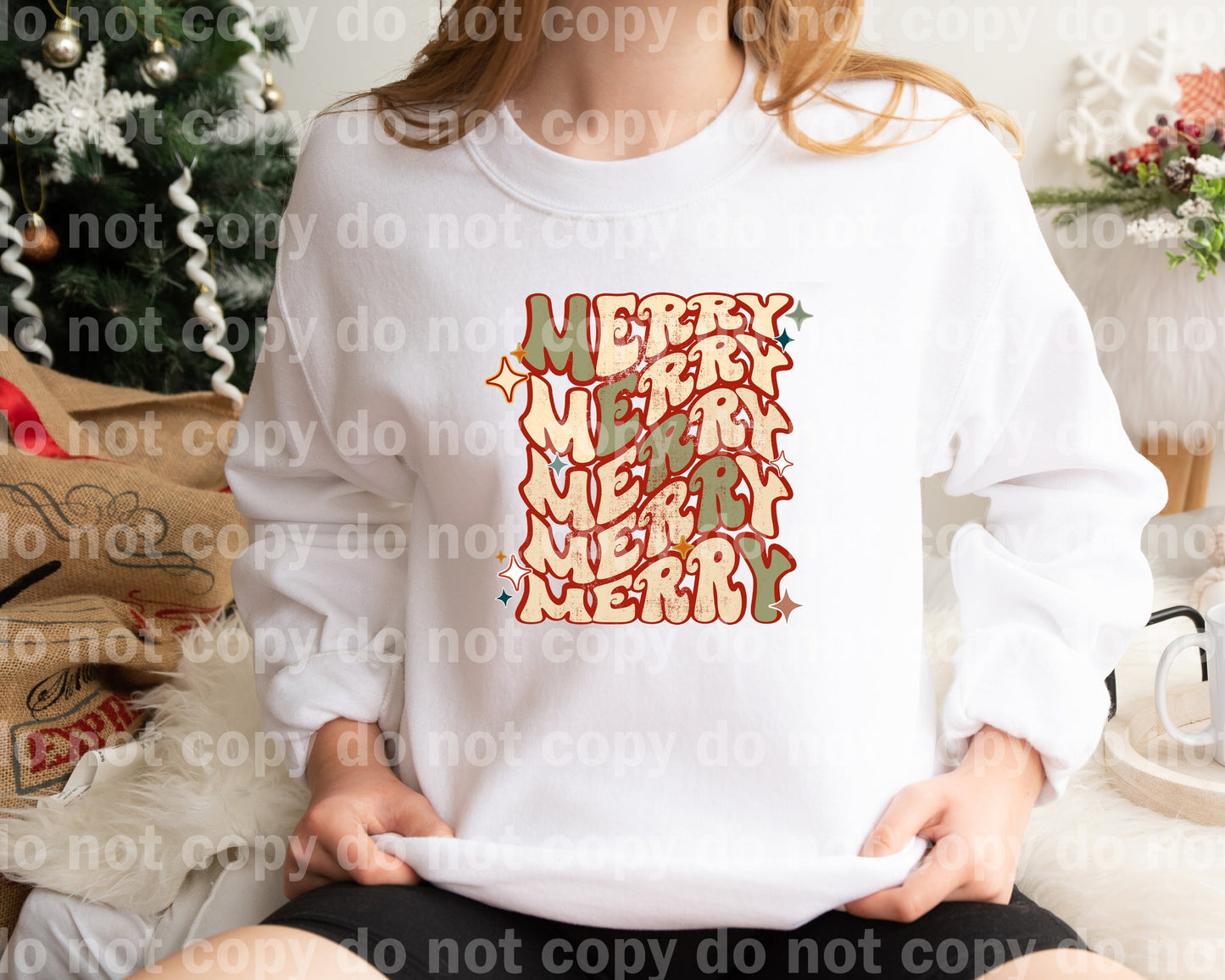 Merry Retro Distressed Dream Print or Sublimation Print